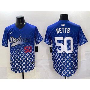 Mens Youths Kids Mookie Betts Royal Jersey Stitched Blue